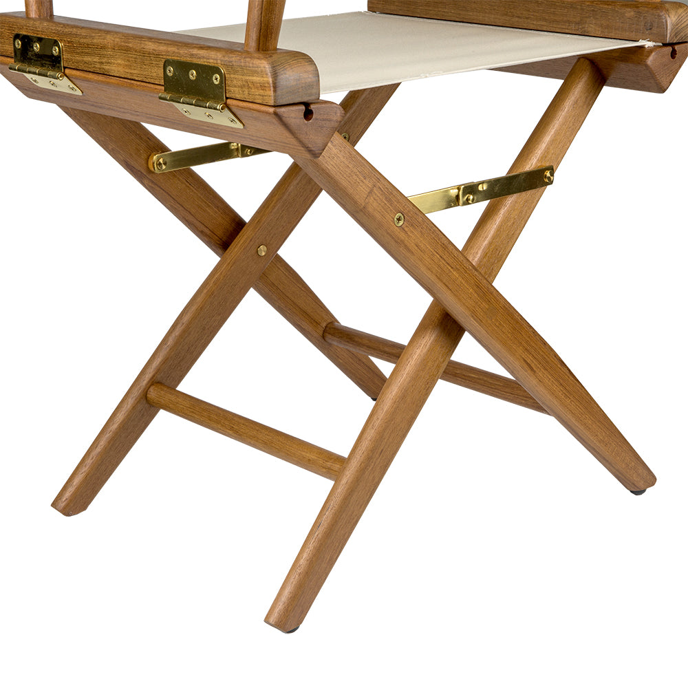 Whitecap Director's Chair w/Natural Seat Covers - Teak - Skoutley Outdoors LLC