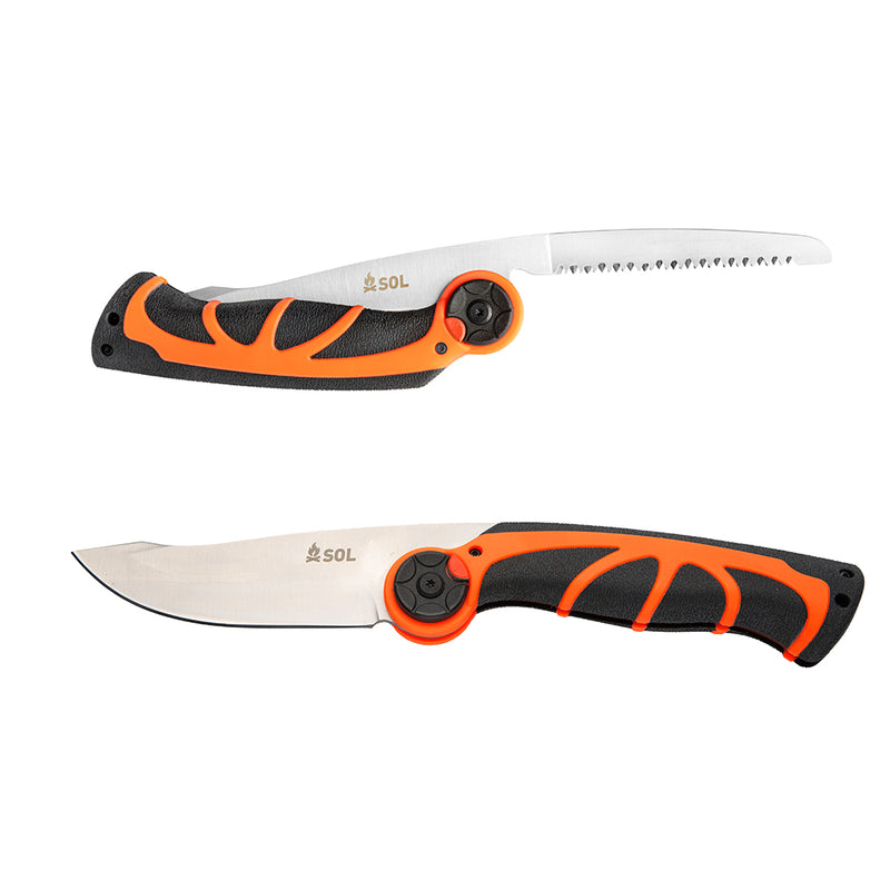 Load image into Gallery viewer, S.O.L. Survive Outdoors Longer Stoke Pivot Knife & Saw