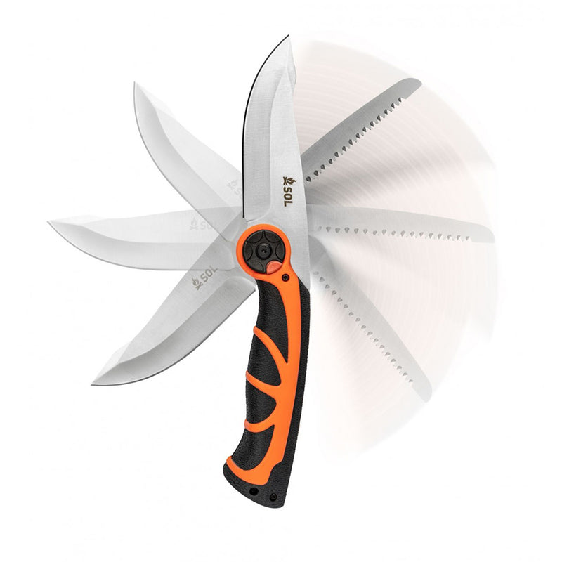 Load image into Gallery viewer, S.O.L. Survive Outdoors Longer Stoke Pivot Knife & Saw