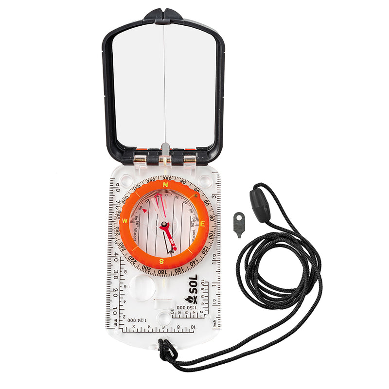 Load image into Gallery viewer, S.O.L. Survive Outdoors Longer Sighting Compass w/Mirror