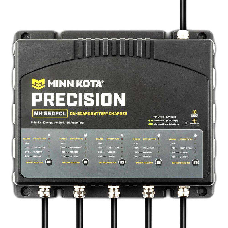 Load image into Gallery viewer, Minn Kota On-Board Precision Charger MK-550 PCL 5 Bank x 10 AMP LI Optimized Charger - Skoutley Outdoors LLC