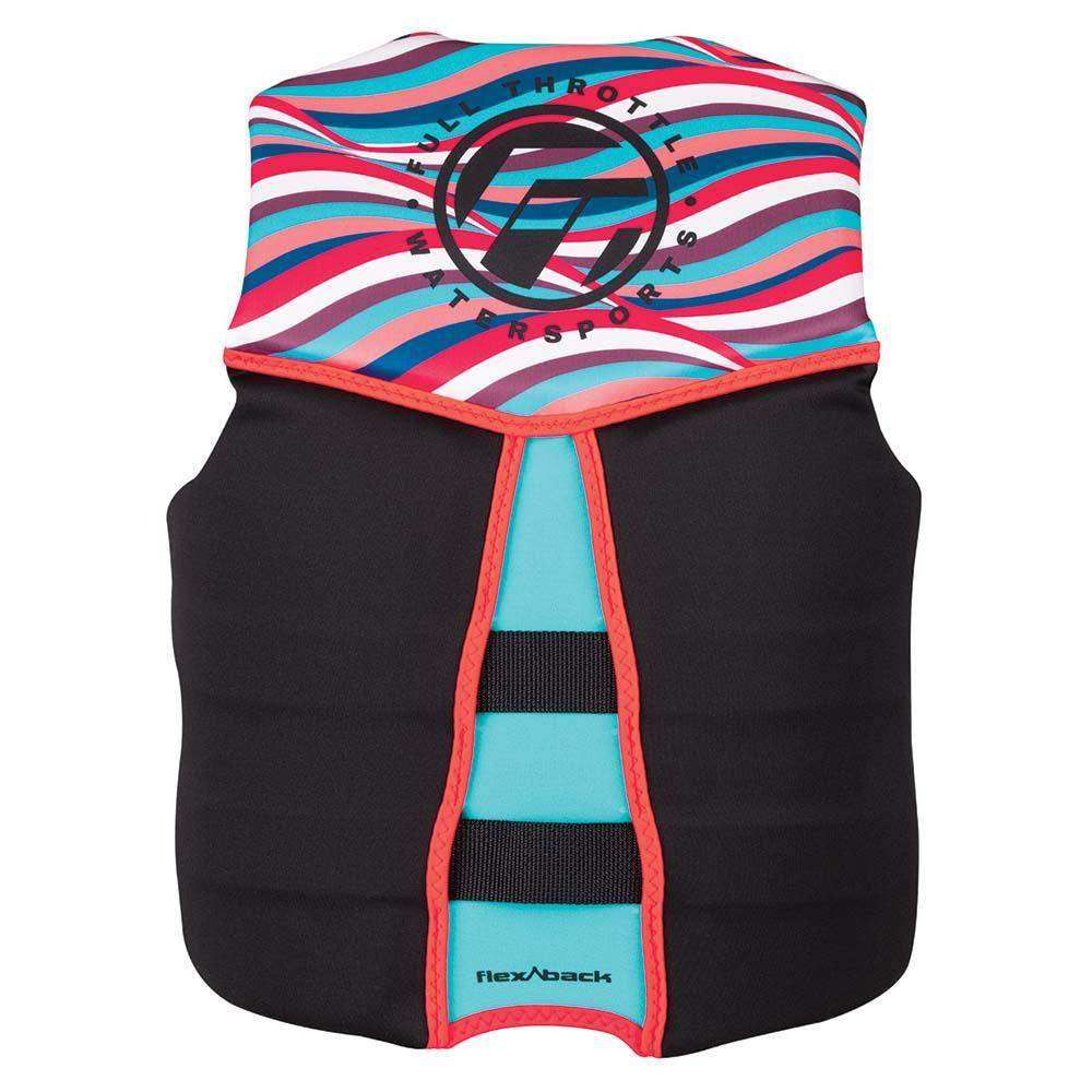 Full Throttle Women's Rapid-Dry Flex-Back Life Jacket - Women's L - Pink/Black - Skoutley Outdoors LLC