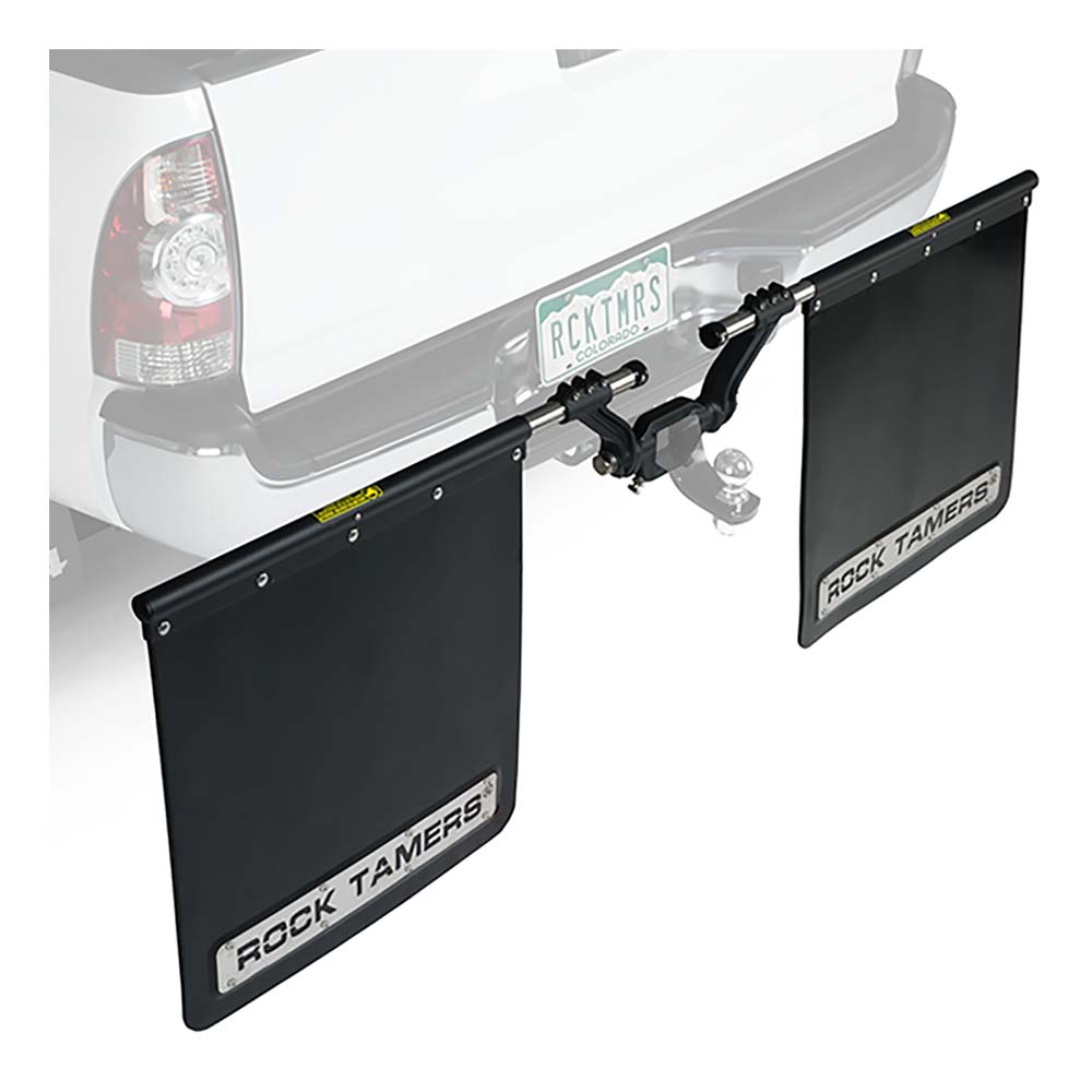 ROCK TAMERS 2.5" Hub Mudflap System - Matte Black/Stainless - Skoutley Outdoors LLC