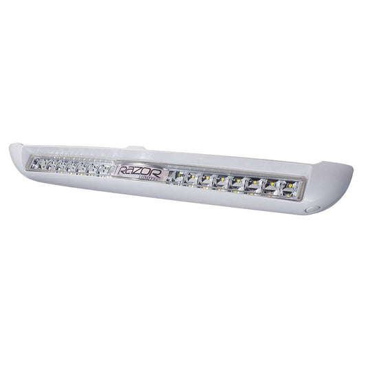 Lumitec Razor Light Bar - Flood - White Housing w/Inverted Logo Flush Mount - Skoutley Outdoors LLC