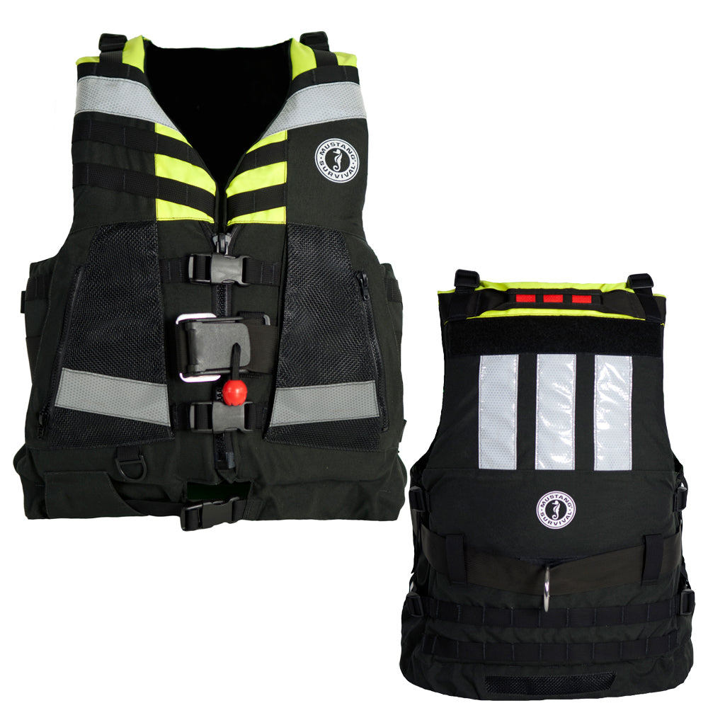 Mustang Swift Water Rescue Vest - Fluorescent Yellow/Green/Black - Universal - Skoutley Outdoors LLC