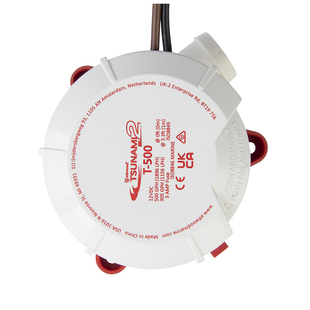 Attwood Tsunami MK2 Manual Bilge Pump - T500 - 500 GPH & 12V - Skoutley Outdoors LLC