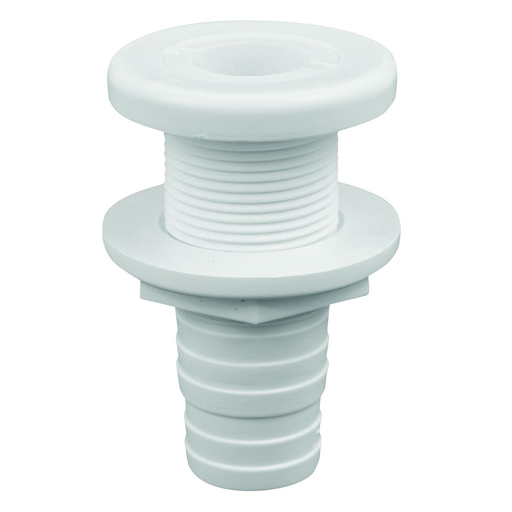 Attwood White Plastic Thru-Hull Fitting - 1-1/8" Inner Diameter - Skoutley Outdoors LLC
