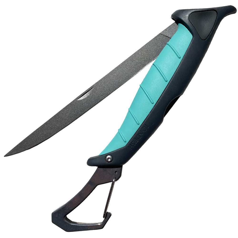 Toadfish Stowaway Folding Fillet Knife w/Built-In Carabiner - 7" - Skoutley Outdoors LLC
