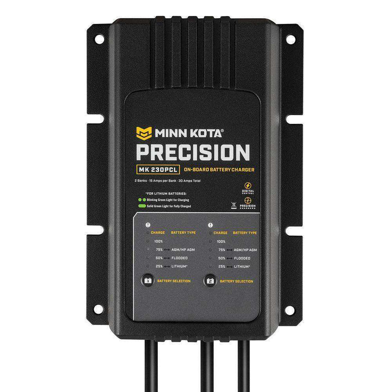 Load image into Gallery viewer, Minn Kota On-Board Precision Charger MK-230 PCL 2 Bank x 15 AMP LI Optimized Charger - Skoutley Outdoors LLC
