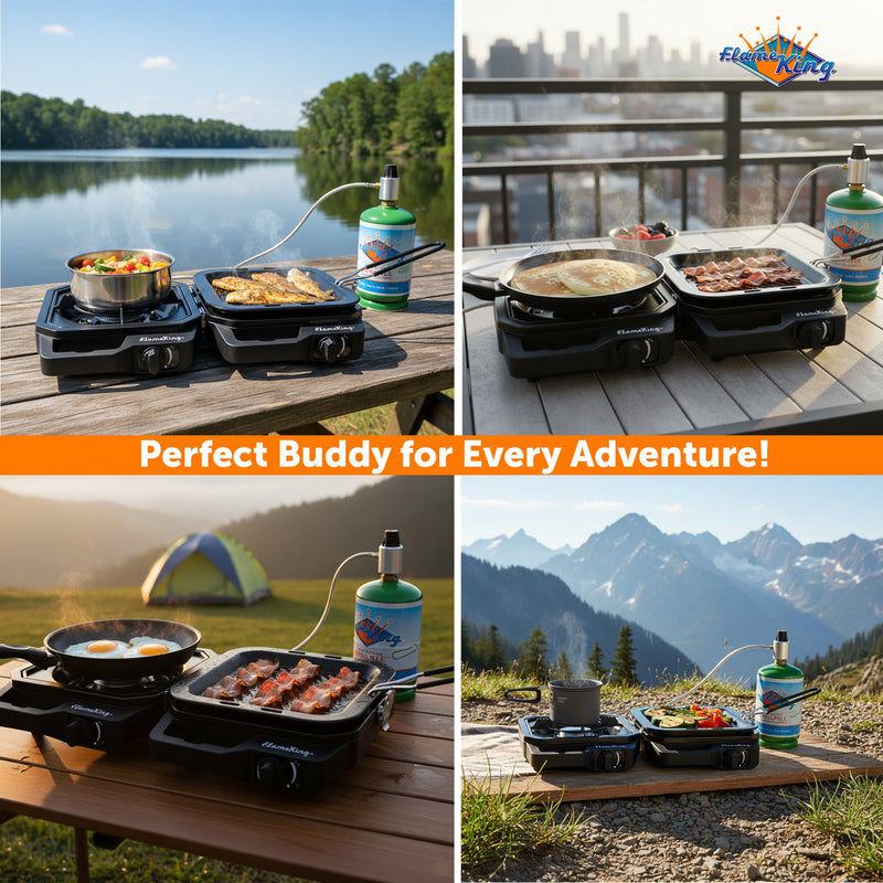 Load image into Gallery viewer, Flame King Portable Propane Campact Cooker™