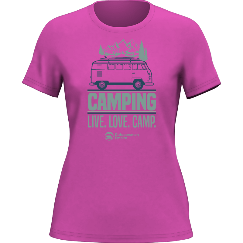 Load image into Gallery viewer, Camping Live Love Camp T-Shirt for Women