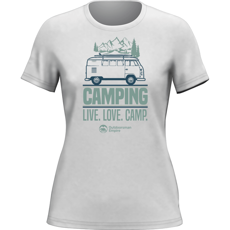 Load image into Gallery viewer, Camping Live Love Camp T-Shirt for Women