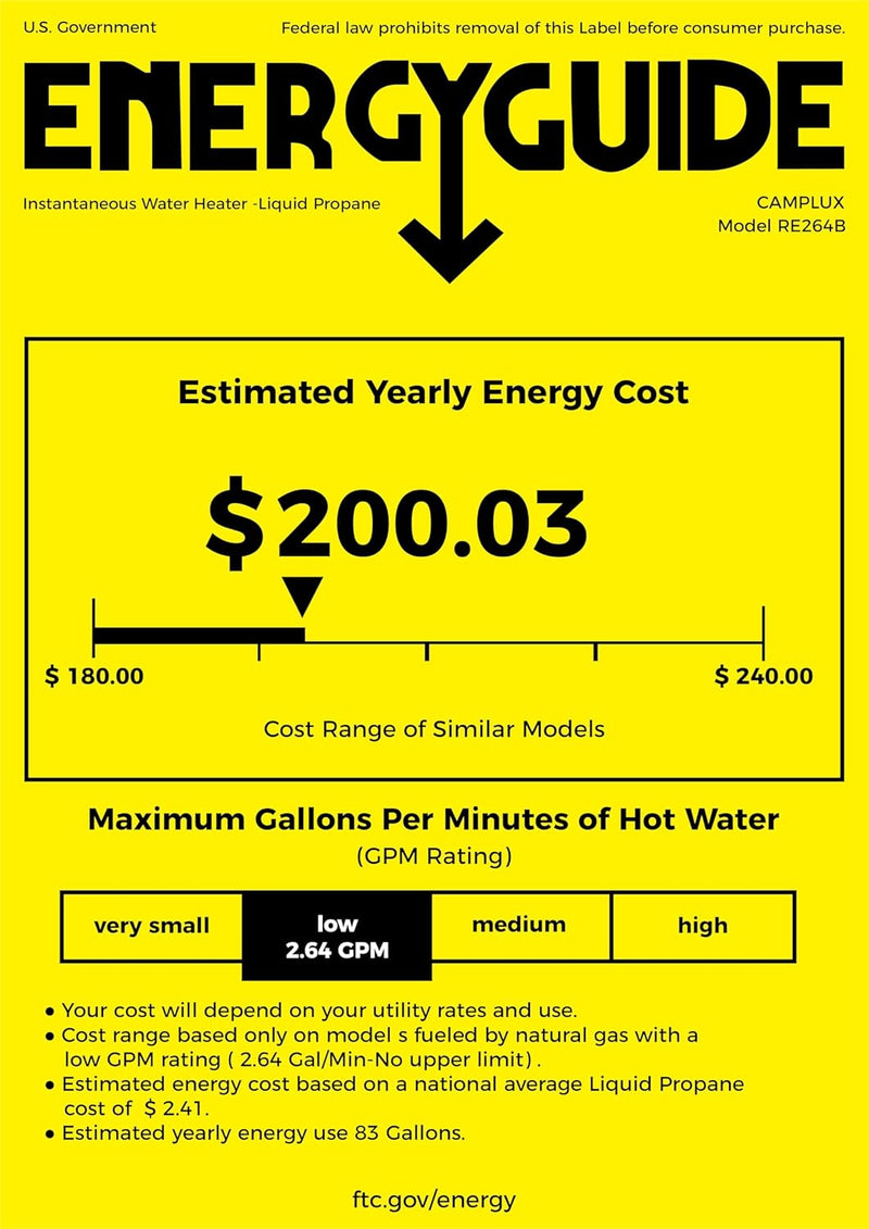 Load image into Gallery viewer, Camplux Elite 65,000 BTU RV Tankless Water Heater 2.64 GPM-White