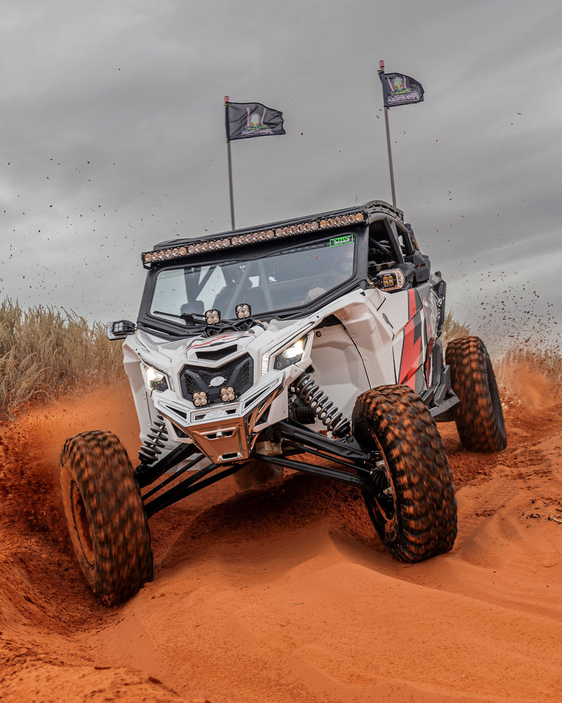 Load image into Gallery viewer, 2017 to Current Can-Am X3 Maverick Machined Billet Front Winch Bumper (Clear Anodize)