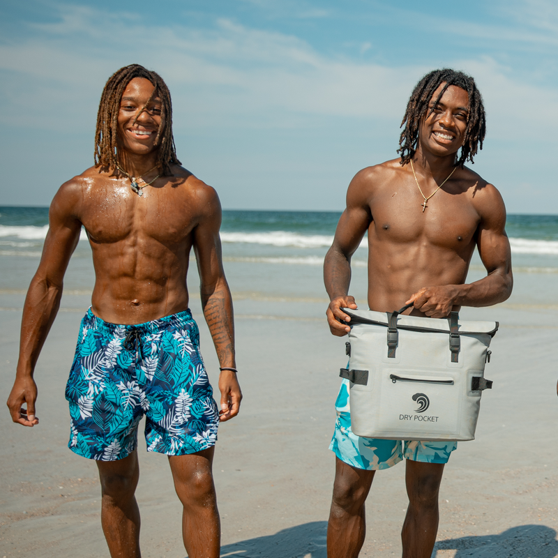 Load image into Gallery viewer, Caribbean Palms - Waterproof Swim Shorts With A Waterproof Pocket