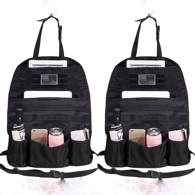 Load image into Gallery viewer, (PAIR) Car Seat Back Gear Organizer with FREE US Flag Patch included