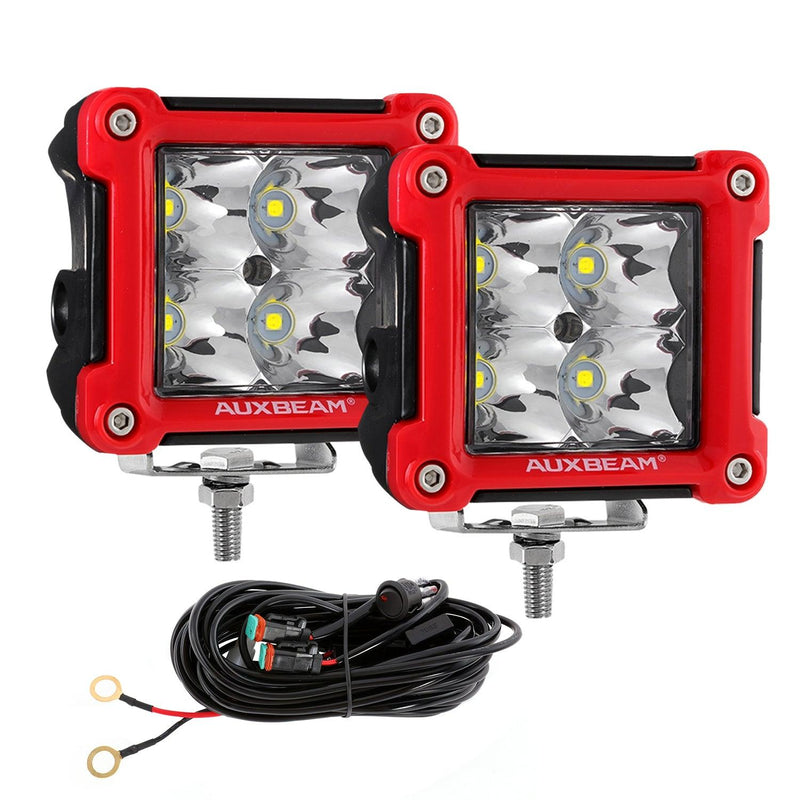 Load image into Gallery viewer, 3 Inch 40W Spot/Flood Beam LED Pods Light + Universal LED Working Lights Mounting Brackets