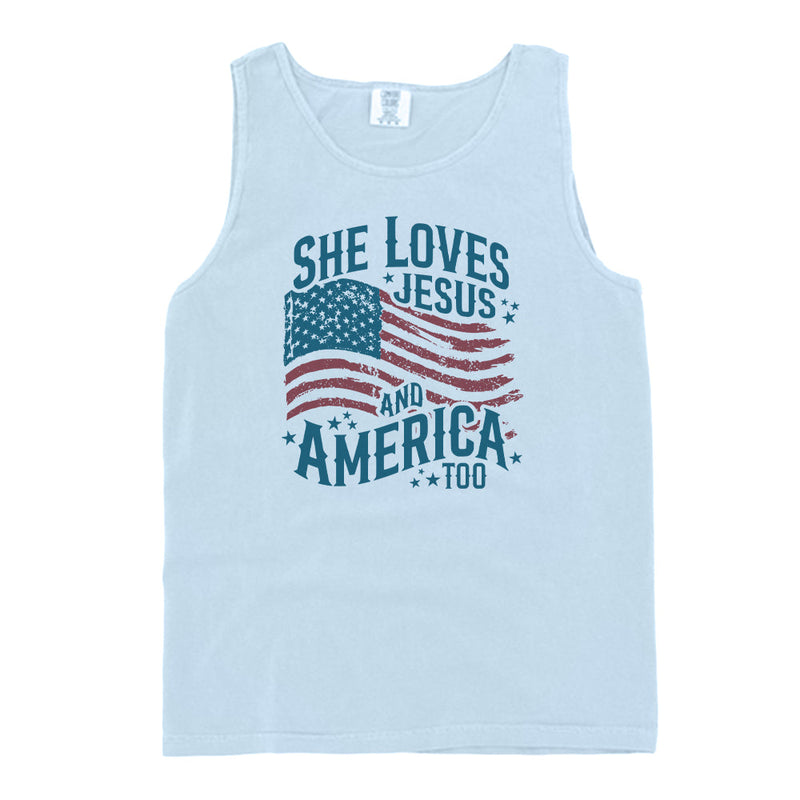 Load image into Gallery viewer, She Loves Jesus And America Too (Front)