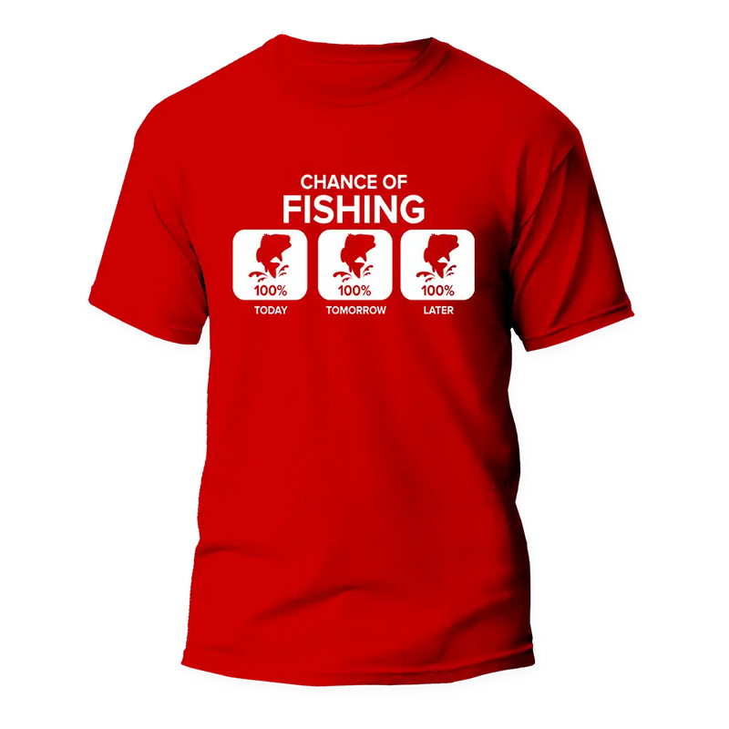 Load image into Gallery viewer, Chance of Fishing Man T-Shirt