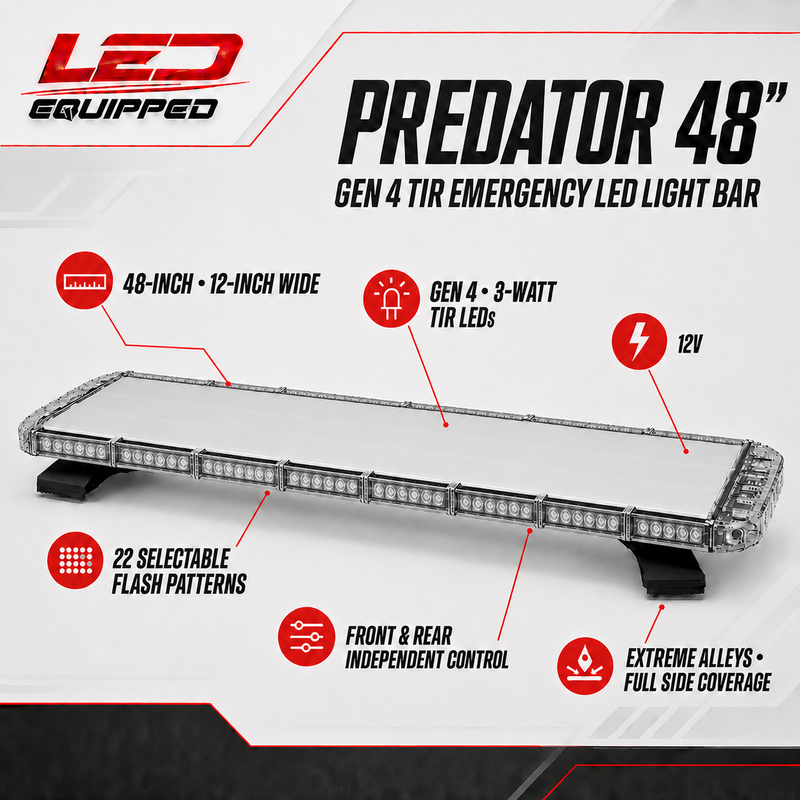 Load image into Gallery viewer, Predator Emergency LED Light Bar 48 in