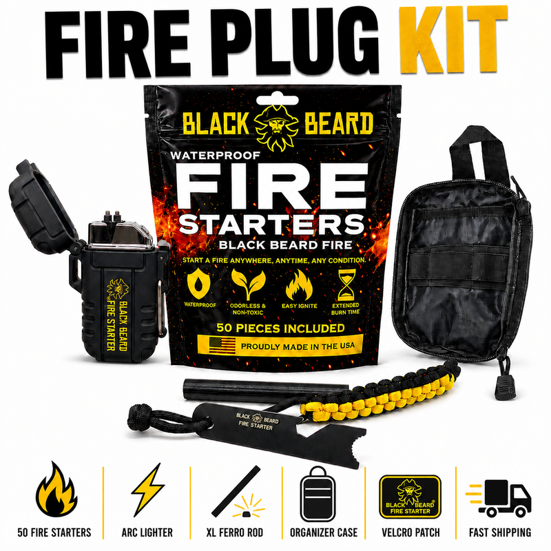 Load image into Gallery viewer, Black Beard Fire Plug Kit | Fire Starter Kit