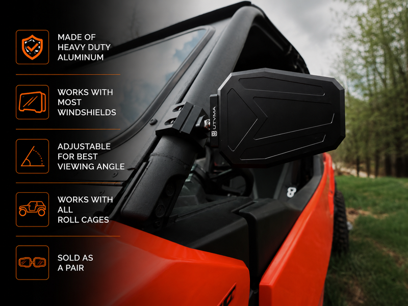Load image into Gallery viewer, UTVMA Side View Mirrors