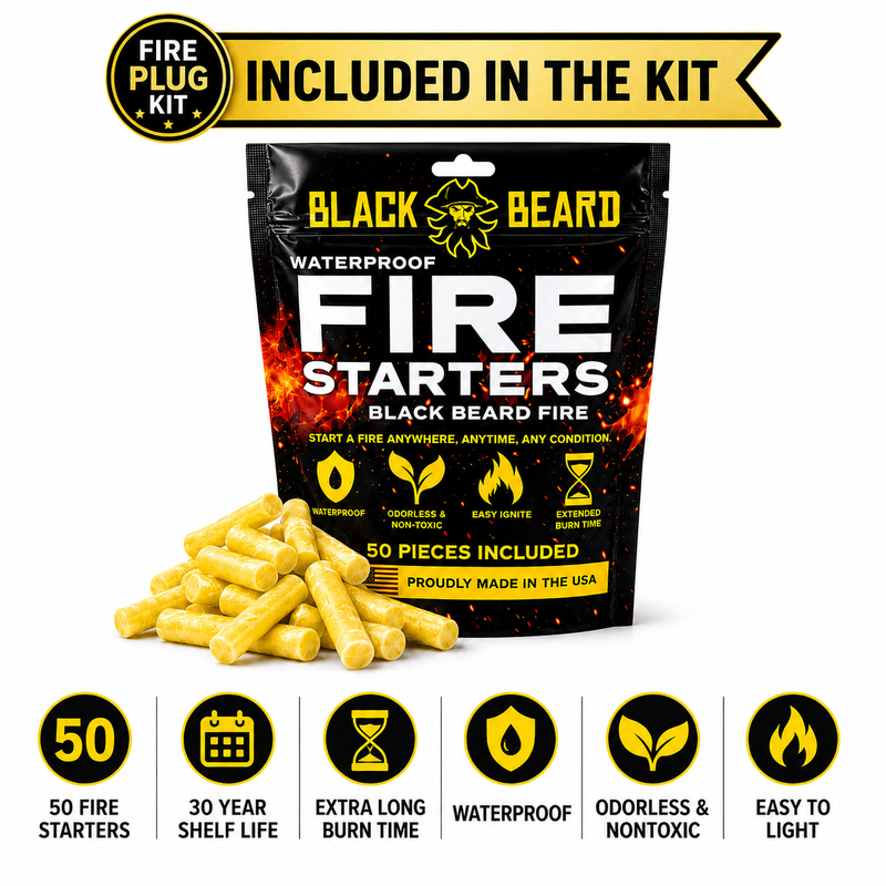 Load image into Gallery viewer, Black Beard Fire Plug Kit | Fire Starter Kit