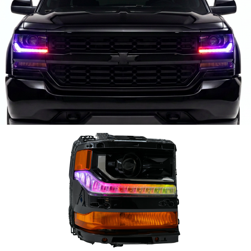 Load image into Gallery viewer, Chevrolet Silverado Multicolor Flow Series DRL Boards (2016-2018)