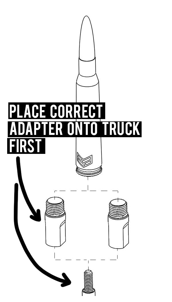 Load image into Gallery viewer, SPARE PARTS CHEVY TUFFLOCK® BULLET ANTENNA ADAPTER
