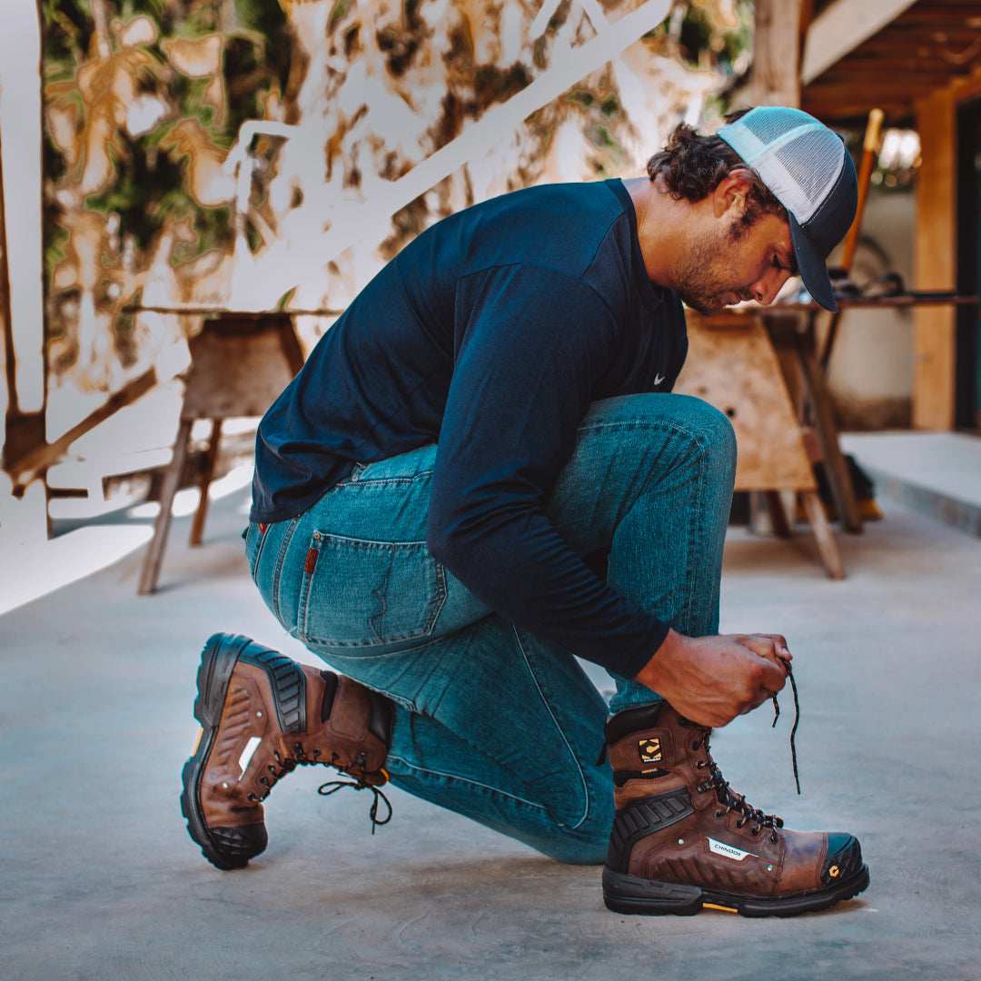 Scorpion 9” Composite Toe Men's Waterproof Work Boot – Brown - Skoutley Outdoors LLC