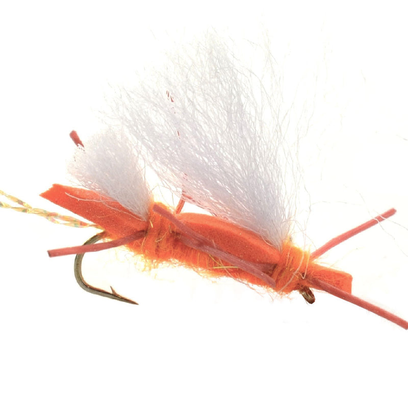 Load image into Gallery viewer, 4 Pack Chubby Chernobyl Ant Orange Foam Body Grasshopper Fly - Hook Size 10