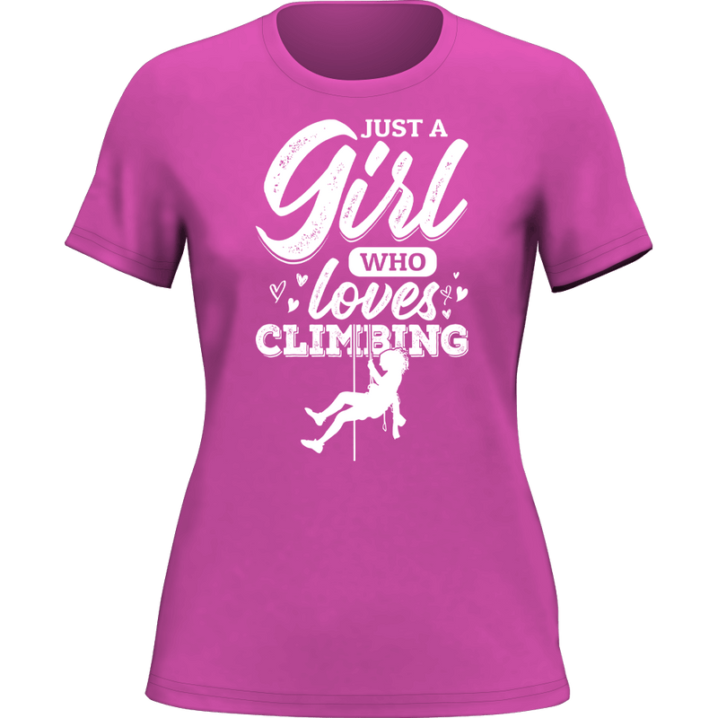 Load image into Gallery viewer, Climbing Just A Girl Who Loves Climbing T-Shirt for Women