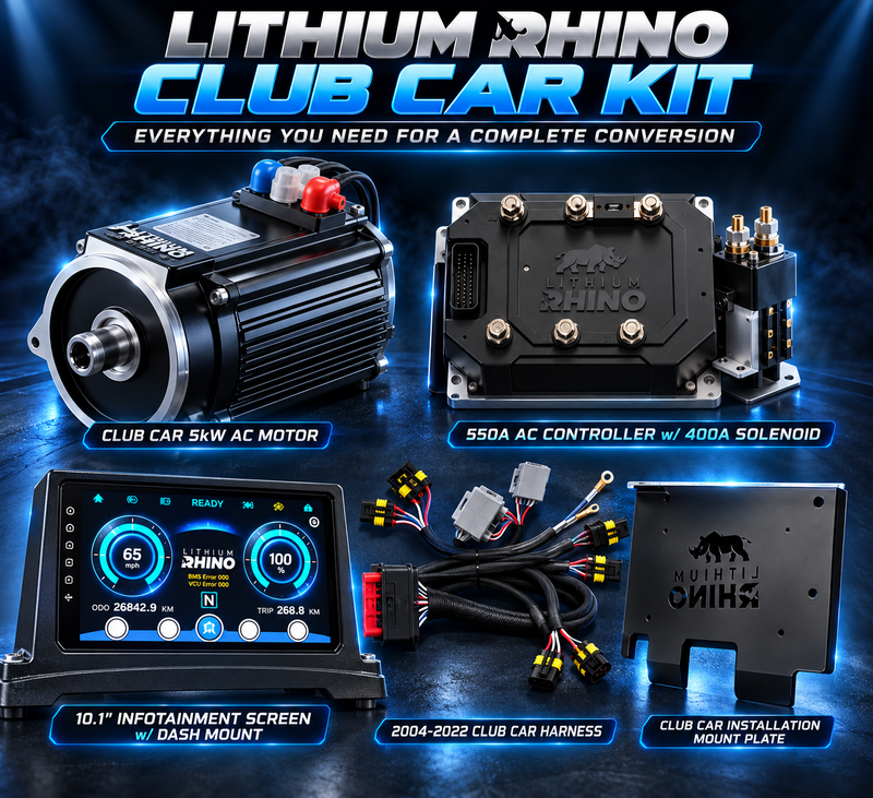 Load image into Gallery viewer, Lithium Rhino Club Car AC Motor/ Controller Conversion Kit