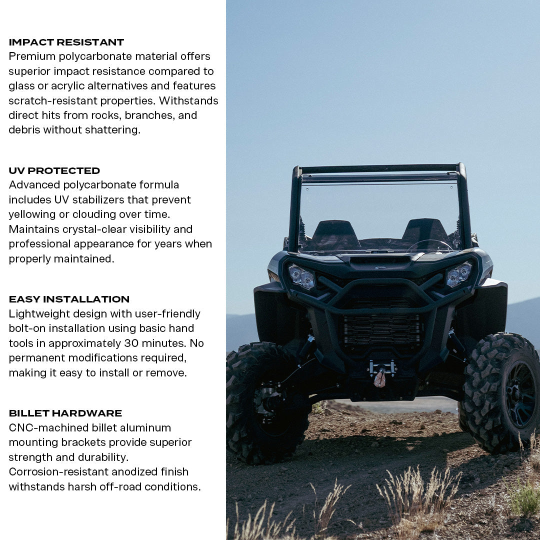 Commander/Maverick Sport/ Maverick Trail Polycarbonate Full Front Windshield