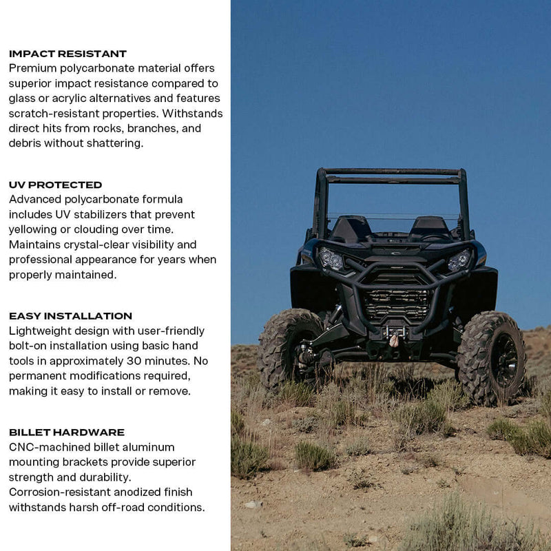 Load image into Gallery viewer, Commander/Maverick Sport/ Maverick Trail Polycarbonate Half Front Windshield