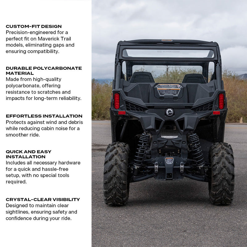 Load image into Gallery viewer, Can-Am Maverick Tinted Trail Rear Windshield