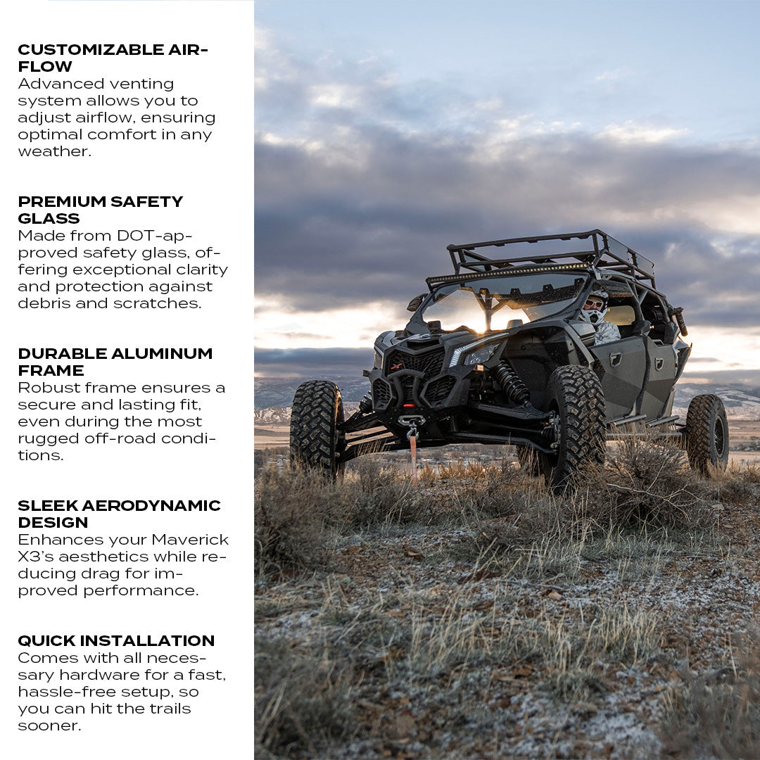 Can-Am Maverick X3 Glass Front Windshield