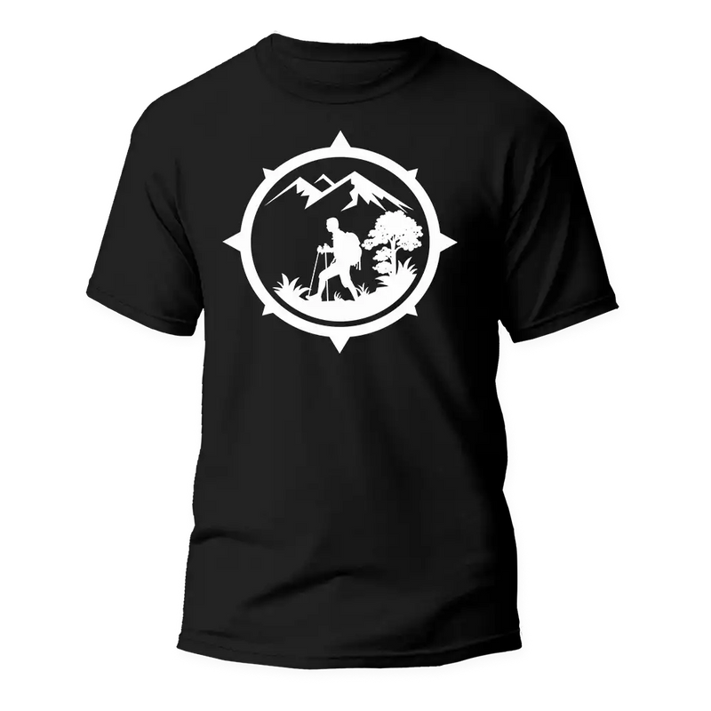 Load image into Gallery viewer, Hiking Mountain Compass Man T-Shirt