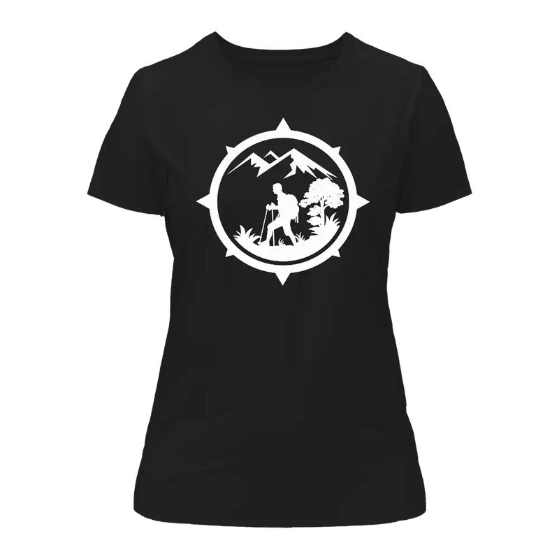 Load image into Gallery viewer, Hiking Mountain Compass T-Shirt for Women