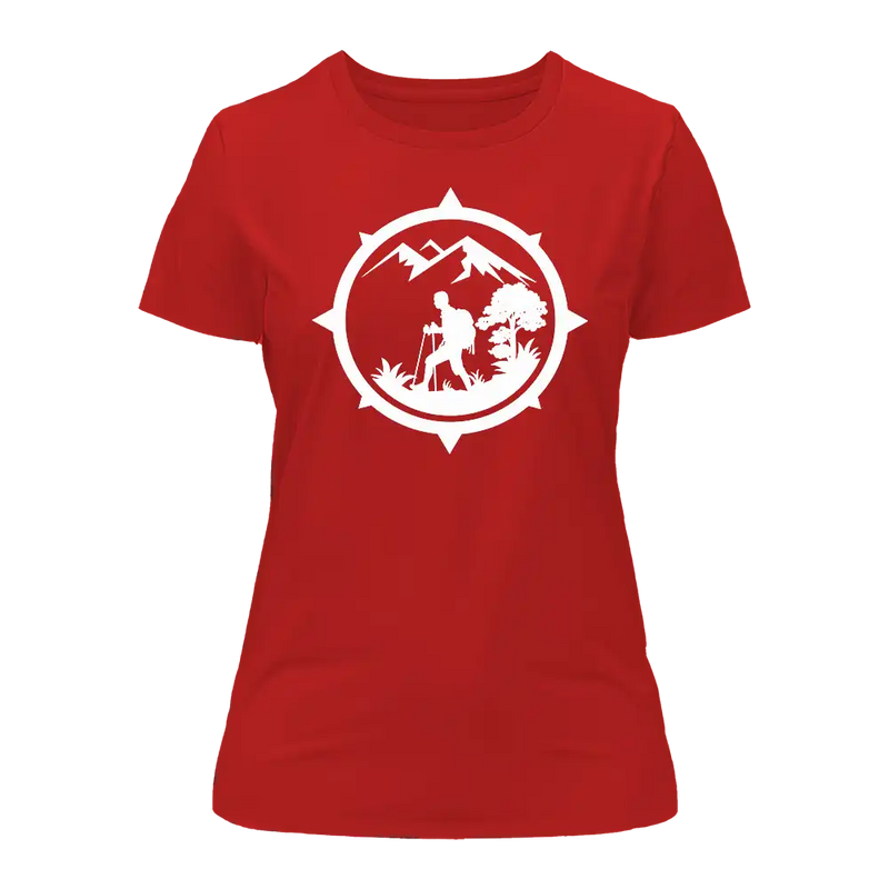 Load image into Gallery viewer, Hiking Mountain Compass T-Shirt for Women