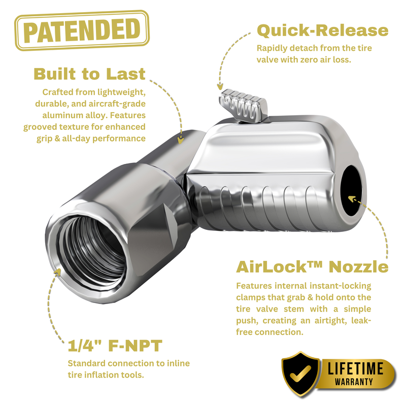 Load image into Gallery viewer, Lightning™ L2 Quick-Connect Tire Air Chuck - 1/4" F-NPT