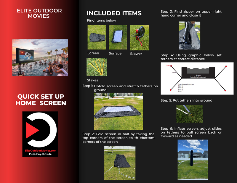 Load image into Gallery viewer, Elite Outdoor Movies Home 13' Inflatable Screen