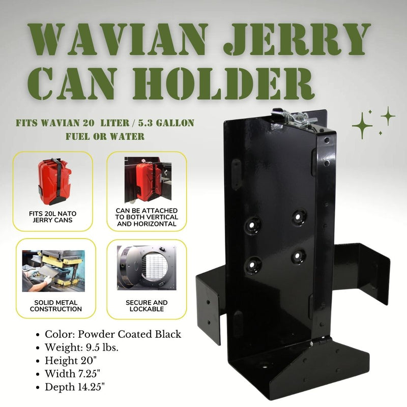 Load image into Gallery viewer, Wavian Heavy-Duty 20L Jerry Can Holder (Front-Loading)