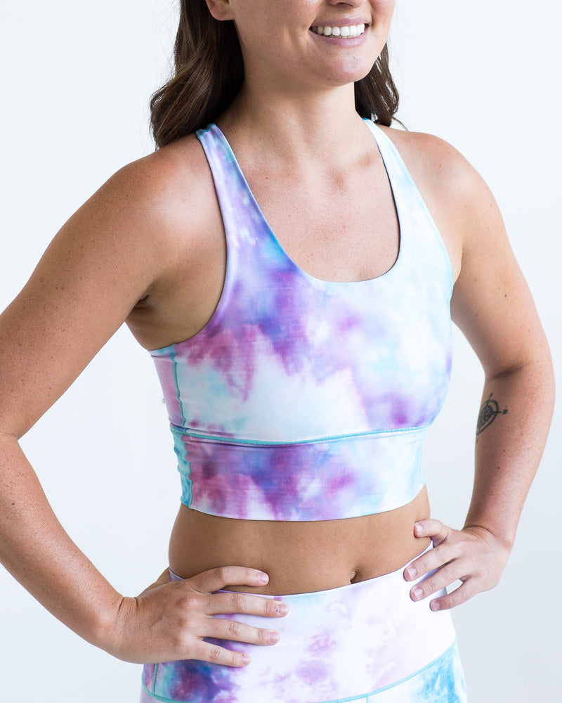 Load image into Gallery viewer, Cotton Candy Longline Sports Bra