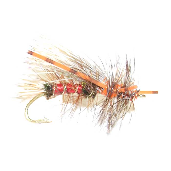 Load image into Gallery viewer, Kaufmann's Royal Crystal Stimulator Rubber Legs Dry Fly - 6 Flies Hook Size 16