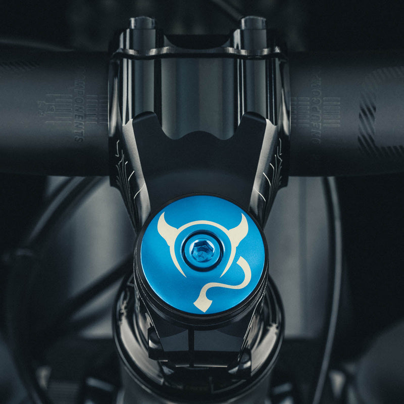 Load image into Gallery viewer, El Diablito Devil's Horns Custom Bicycle Headset Cap