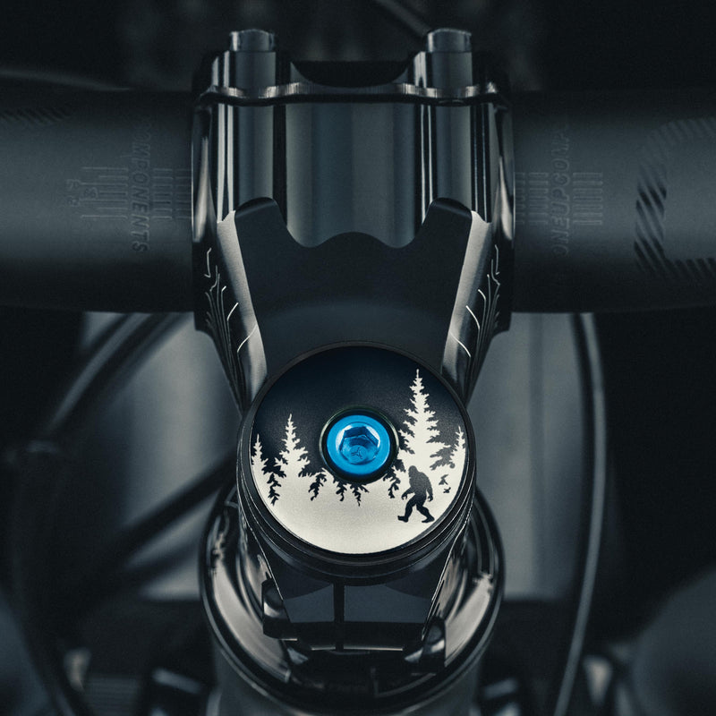 Load image into Gallery viewer, Bigfoot Hiding Custom Bike Top Cap