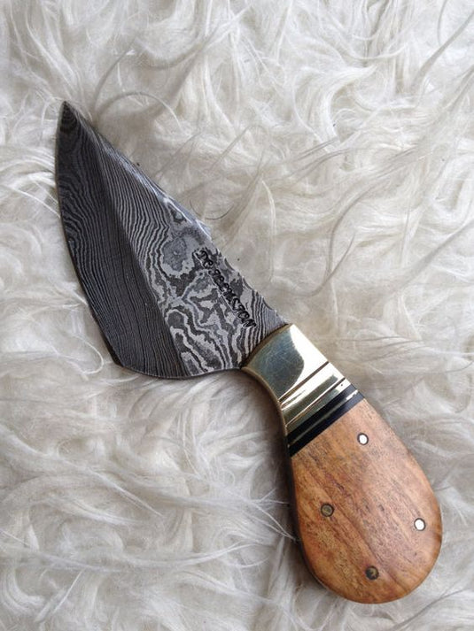 Custom Handmade Damascus Skinning Knife – 3