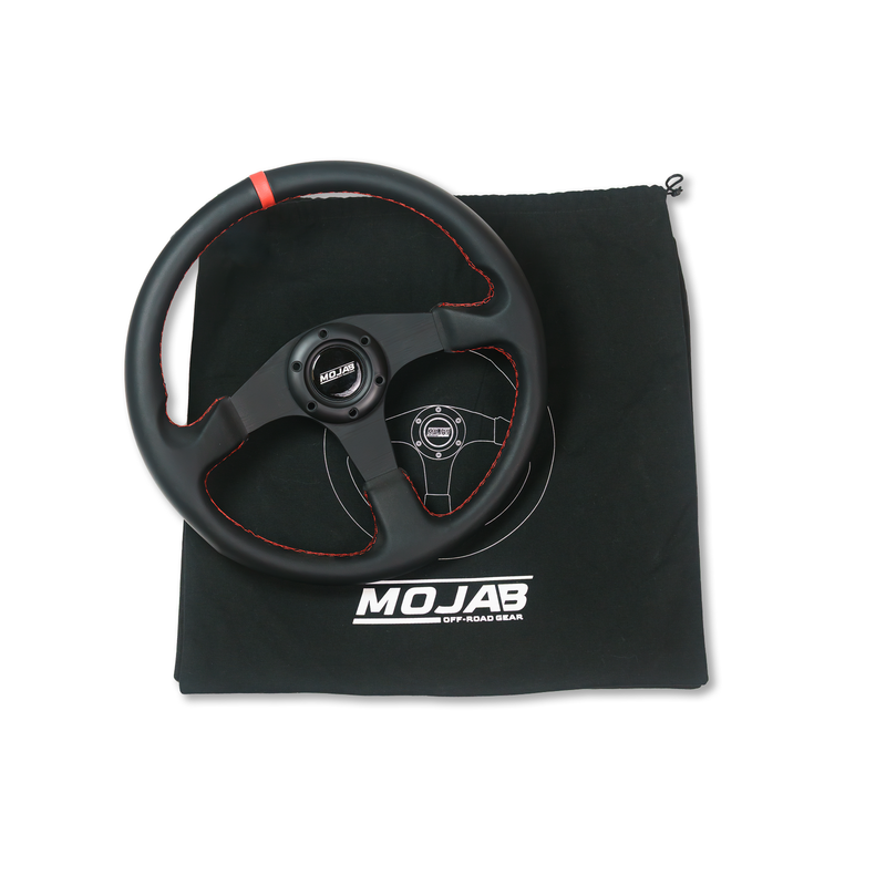 Load image into Gallery viewer, 13.5'' MOJAB Flat Steering Wheel Leather or Suede