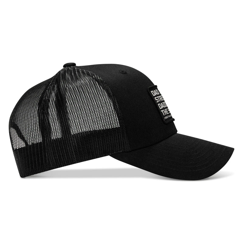 Load image into Gallery viewer, Dad In The Streets. Daddy In The Sheets. Black Patch Snapback Hat